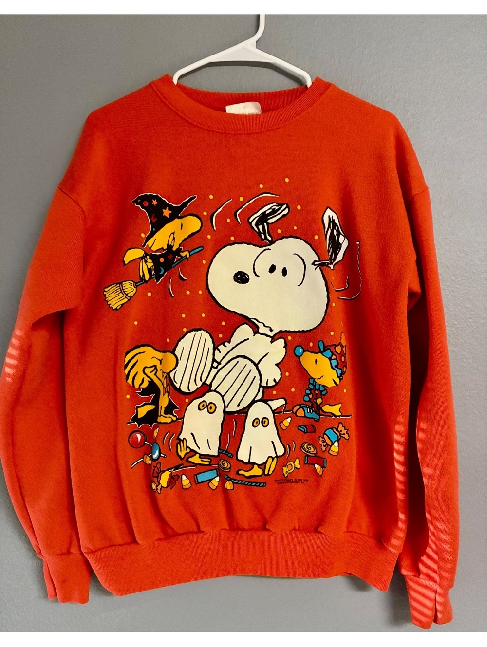 Vintage 80s Peanuts Snoopy Woodstock Halloween Sweatshirt sz Large